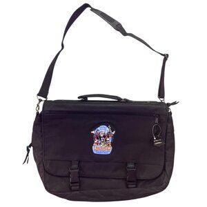 Vtg Tokyo Disneyland Disney Black Leather 1996 Toontown Project Team Laptop Bag